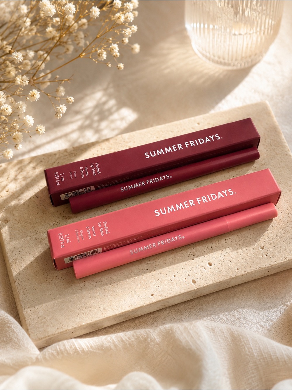 Summer Fridays Tinted Lip Stain- plum , slipper